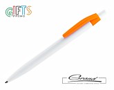 Ручка шариковая «Pim», белая с оранжевым
