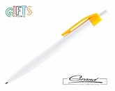 Ручка шариковая «Pim», белая с желтым