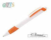 Ручка шариковая «Stem», белая с оранжевым
