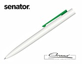 Ручка шариковая «Headliner Polished Basic», белая с зеленым