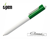 Ручка шариковая «Hint Special», белая с зеленым