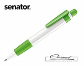 Ручка шариковая «Big Pen Polished», белая с зеленым