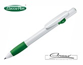 Ручка шариковая «Allegra», белая с зеленым