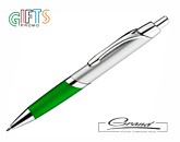Ручка шариковая «Cover Silver», зеленая с серебром
