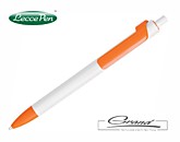 Ручка шариковая «Forte», белая с оранжевым
