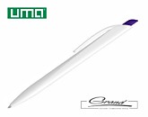 Ручка шариковая пластиковая «Stream»,белая с фиолетовым
