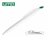 Ручка шариковая пластиковая «Stream», белая с зеленым