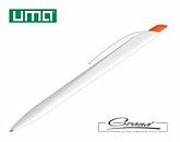 Ручка шариковая пластиковая «Stream», белая с оранжевым