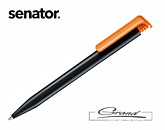 Ручка шариковая «Super Hit Recycled», черная с оранжевым