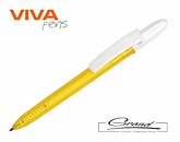 Ручка пластиковая шариковая «Fill Color Bis», желтая с белым
