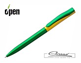 Ручка шариковая «Pin Fashion», зеленая с желтым