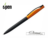 Ручка шариковая «Pin Fashion», черная с оранжевым