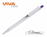 Ручка шариковая «Xelo White» в СПб, белая с фиолетовым