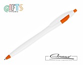 Ручка шариковая «Laura», белая с оранжевым