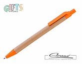 Ручка из картона шариковая «Green Touch», оранжевая