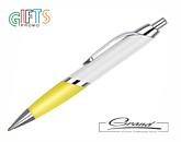 Ручка шариковая «Cover», белая с желтым