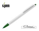 Ручка шариковая «Tick», белая с зеленым