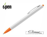Ручка шариковая «Tick», белая с оранжевым