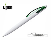 Ручка шариковая «Bento», белая с зеленым