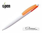Ручка шариковая «Bento», белая с оранжевым