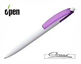 Ручка шариковая «Bento», белая с фиолетовым