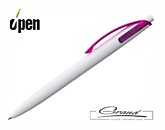 Ручка шариковая «Bento», белая с розовым