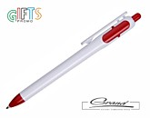 Ручка пластиковая «Wind Mix», белая с красным