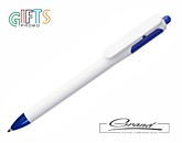 Ручка пластиковая «Wind Mix», белая с синим
