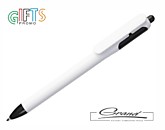 Ручка пластиковая «Wind Mix», белая с черным