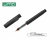 Эко-ручка rPET «Black Recycled Pet Pen Pro FL» черный/оранжевый