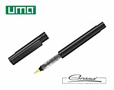 Эко-ручка rPET «Black Recycled Pet Pen Pro FL» черный/желтый