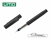 Эко-ручка rPET «Black Recycled Pet Pen Pro FL» черный/голубой