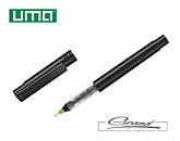 Эко-ручка rPET «Black Recycled Pet Pen Pro FL» черный/зеленое яблоко