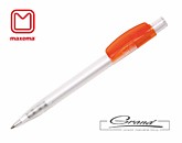 Ручка шариковая «Pixel Frost Neutral», белый/оранжевый