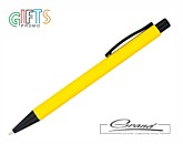 Ручка металлическая шариковая «Deli», желтая