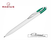 Промо-ручка шариковая «Rubino», белая с зеленым