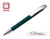 Ручка шариковая «View», покрытие soft touch, зеленая