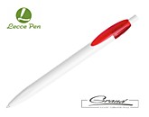 Промо-ручка шариковая «X1», белая с красным