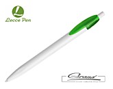 Промо-ручка шариковая «X1», белая с зеленым