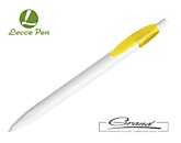 Промо-ручка шариковая «X1», белая с желтым