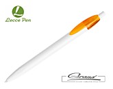Промо-ручка шариковая «X1», белая с оранжевым