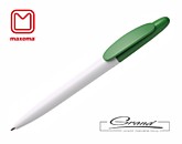 Эко-ручка шариковая «Icon Green IG2-BC», белая с зеленым