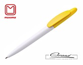 Эко-ручка шариковая «Icon Green IG2-BC», белая с желтым