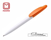 Эко-ручка шариковая «Icon Green IG2-BC», белая с оранжевым