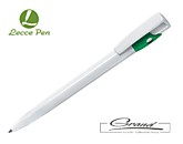 Ручка шариковая «Kiki», белая с зеленым