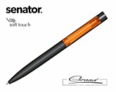 Ручка шариковая «Headliner Soft Touch»,черная с оранжевым
