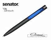 Ручка шариковая «Headliner Soft Touch», черная с голубым