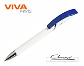 Ручка шариковая пластиковая «Starco White», белая с синим