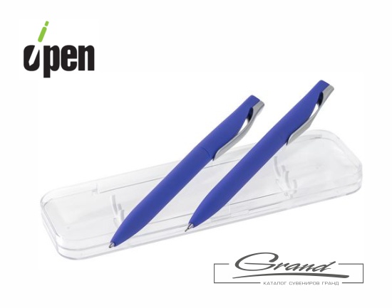 Набор «Pin Soft Touch»: ручка и карандаш, синий Набор «Pin Soft Touch»: ручка и карандаш, синий