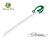 Ручка шариковая «Jocker» в СПб, белая с зеленым